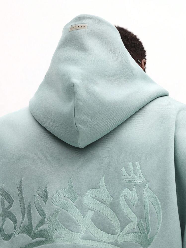 Pullover Hoodie With Graffiti Back Print