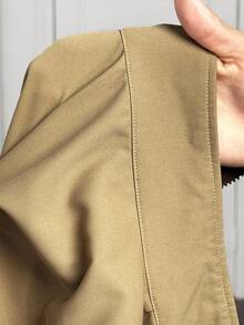 Slaydiva Combinaison grande taille, style urbain décontracté, pour festival de musique, Pâques, fête d'anniversaire, usage quotidien, polyvalente, couleur unie, poches cargo exagérées, manches longues, cordon de serrage à la taille, automne/hiver 2025 - Kaki