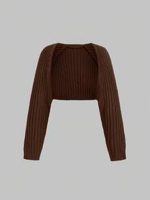 Sweetra Casual Versatile Solid Color Sleeveless Cardigan