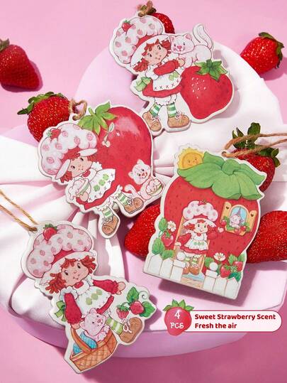 Strawberry Shortcake X SHEIN Cute Cartoon Strawberry Pattern Car Air Freshener,Gift Ideas