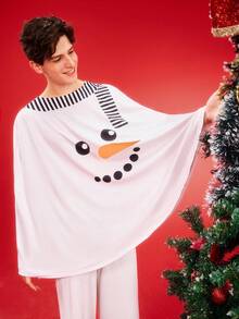 圣诞节可爱雪人情侣/家庭聚会角色扮演外套圣诞老人新奇男士服装