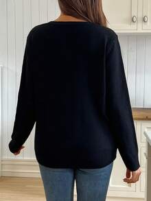 SHEIN Casual Everyday Button-Up Long Sleeve Maternity Cardigan Sweater