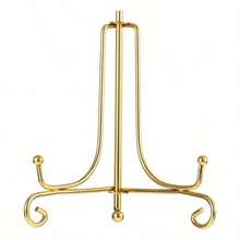 1Pc Bracket Base Iron Solid European Display Sample Round Plate Bracket Disk Bracket Cd Clock Craft Bracket Bookshelf Photo Base Bowl Photo Frame Black Iron Plate Rack Display Stand Easel - Multicolor - View 20