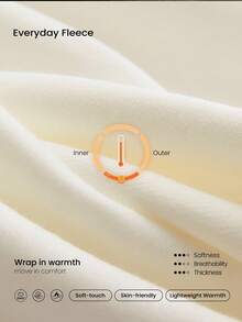 GLOWMODE 日常羊毛常规拉链长袖连帽衫运动衫夹克带口袋日常休闲秋冬 - 黃色 - 查看 5