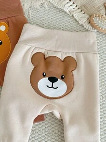 Cozy Pixies Set de 2 pantalones elásticos con estampado de animales de dibujos animados para bebé recién nacido niño/niña - Multicolor - Ver 6