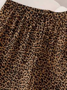 CosyJoli Ropa de mujer talla grande, nueva ropa casual de negocios para primavera/verano, ropa de playa, moda de San Valentín, elegante para ir al trabajo, pantalones anchos de estampado de leopardo elegantes con bolsillos, vuelta al colegio