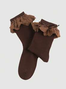 ROMWE Kawaii 女士船袜 - 棕色 - 查看 3