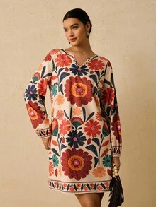 Travachic Đầm suông rộng rãi cổ chữ V họa tiết Paisley cỡ lớn cho nữ, trang phục đi nghỉ cho nữ, trang phục phương Tây cho nữ, trang phục cổ điển cho nữ, váy boho cho nữ, váy mùa xuân, trang phục nghỉ dưỡng cho nữ, váy câu lạc bộ, váy nhiệt đới, quần áo mùa xuân quần áo mùa hè trang phục mùa xuân cho nữ trang phục đi nghỉ cho nữ - Nhiều màu - Xem 6