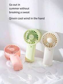 1 件夏季手持便捷小风扇家用户外迷你冷却风扇（颜色随机），派对礼物，女士袜子填充物，袜子创意，小礼物，有趣的礼物 - Random - 查看 2