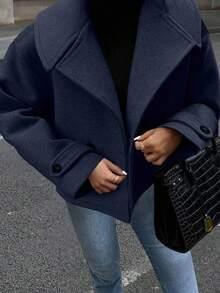 Easura Áo khoác Urban Vintage cỡ lớn, Thu/Đông - Màu xanh hải quân - Xem 1