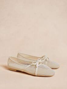 Rosivie 舒适简约圆头杏色女式平底鞋 - 杏色 - 查看 3