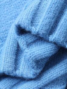 Dazy-Less Women's Casual Solid Color Drop Shoulder Loose Knit Sweater, Autumn/Winter