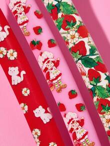 Strawberry Shortcake X SHEIN Fashionable & Cute Cartoon Strawberry Pattern Eyebrow Trimmer, Gift Ideas - Multicolor - View 5