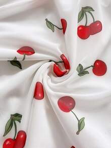 Soleia 女式夏季度假蓝白花卉网眼吊带裙 - 紅白色 - 查看 8