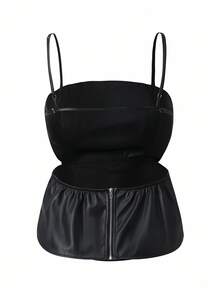 INAWLY Plus Size Women's Fashionable Sexy Backless Camisole For Summer - Black - View 2