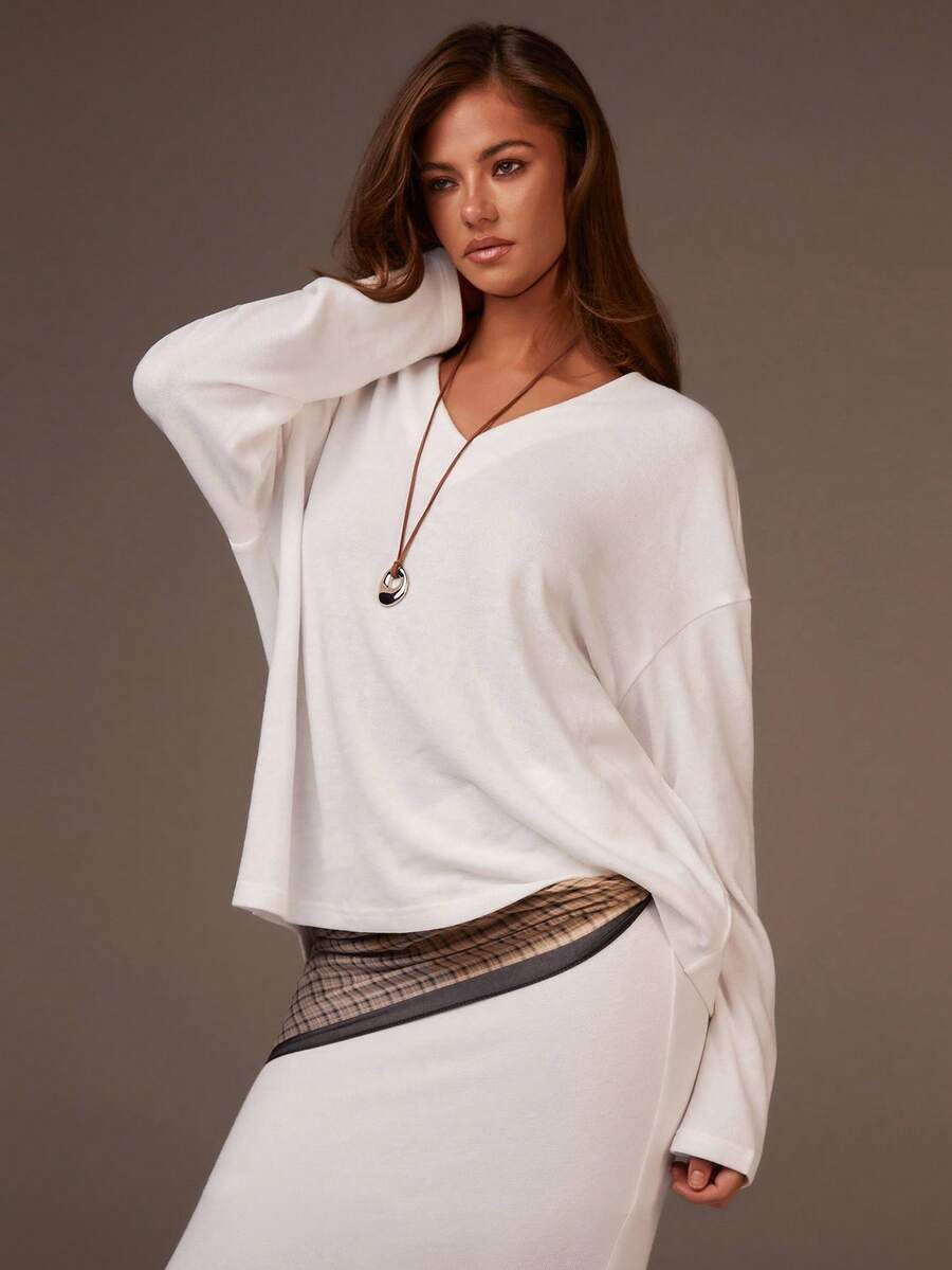 Athîral Winter Clothes, White Set New Year ,Women's Casual Two Piece Set