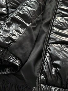 Maweii Plus Size Women's Solid Color Long Sleeve Zipper Front Hooded Casual Winter Jacket