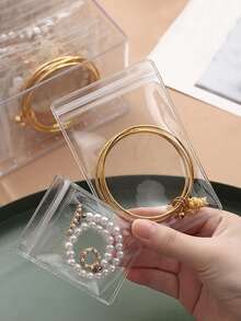 20pcs Clear Jewelry Storage Bag, Gift For Valentine's Day - Clear - View 1