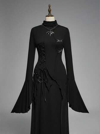 EDITION Top asymétrique mystérieux de sorcière gothique pour femmes