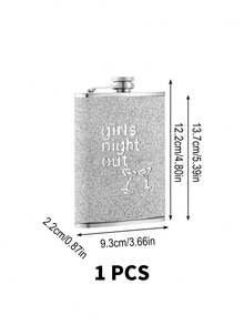 SHEIN 1 件 8 盎司女士酒瓶，不锈钢防漏彩色闪光涂层酒瓶，便携式户外扁平金属小酒瓶，适用于酒吧烧烤和旅行、储存用具、房间装饰，可用于饮用水、咖啡、牛奶、饮料等，适用于厨房、餐厅、酒吧、派对、聚会、婚礼、送给朋友的礼物、送给男朋友的礼物、送给父亲的礼物、圣诞礼物、新年礼物。 - 銀色 - 查看 11