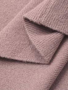 DAZY 女士优雅亮片肩部针织毛衣和百褶裙两件套，秋季 - 粉色 - 查看 7