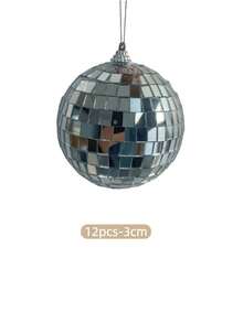 1 个 20 厘米银色反光镜面迪斯科球，激光舞台球，适用于派对/婚礼/节日装饰/1 个 10 厘米镜面球 + 6 个 5 厘米镜面球礼物生日毕业 - 銀色 - 查看 15