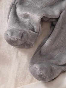 2pcs Newborn Baby Girls' Cute Bow Pattern Long Sleeve Top And Pants Casual Comfortable Pajama Set Baby Boy Winter Clothes Set Newborn Toddler Pajamas Newborn Baby Layette Set - Grey - View 5