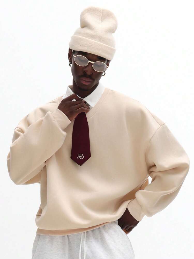 Collared Sweatshirt With Logo Back Design