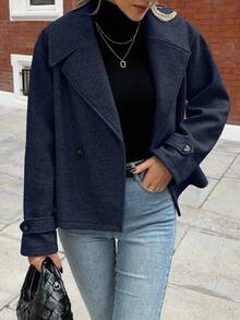 Easura Áo khoác Urban Vintage cỡ lớn, Thu/Đông - Màu xanh hải quân - Xem 6