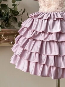 Lovelzi Elegant, Romantic, Fashionable, Sexy Grey-Pink Knitted Stretchy Halter Dress, Suitable For Nightclub, Party, Beach, Vacation, Shopping, Afternoon Tea, Cocktail Party