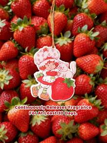 Strawberry Shortcake X SHEIN Cute Cartoon Strawberry Pattern Car Air Freshener,Gift Ideas - Multicolor - View 2