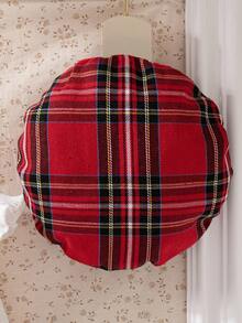 Souflis Souflis Vestido Infantil Francês Retrô Novo Elegante Clássico Xadrez Vermelho com Branco de Manga Longa em Tricô 2 em 1, Sofisticado e Fofo para Passeios, Reuniões, Festas e Outras Ocasiões - Multicolorido - Visão 7