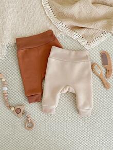 Cozy Pixies Set de 2 pantalones elásticos con estampado de animales de dibujos animados para bebé recién nacido niño/niña - Multicolor - Ver 4