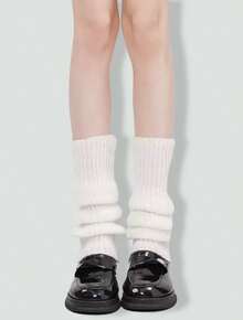 ROMWE Kawaii 3双女士暖腿套 - 黑白粉色 - 查看 3