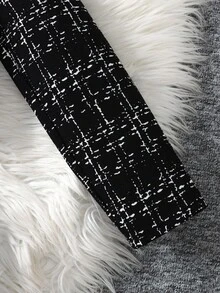 Serisse Kids Tween Girl Urban Chic Long Sleeve Jacket And Shorts Set Girls Two Piece Suit Girls Black Plaid Set Girls Autumn And Winter Suits Girls Plaid Set Two Piece Kids Set