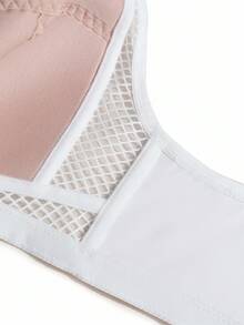 SHEIN 1 pieza Sujetador inalámbrico de encaje y parches para tallas grandes - Blanco - Ver 11