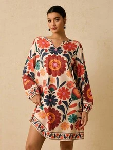 Travachic Đầm suông rộng rãi cổ chữ V họa tiết Paisley cỡ lớn cho nữ, trang phục đi nghỉ cho nữ, trang phục phương Tây cho nữ, trang phục cổ điển cho nữ, váy boho cho nữ, váy mùa xuân, trang phục nghỉ dưỡng cho nữ, váy câu lạc bộ, váy nhiệt đới, quần áo mùa xuân quần áo mùa hè trang phục mùa xuân cho nữ trang phục đi nghỉ cho nữ - Nhiều màu - Xem 1