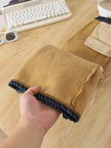 SHEIN Pantalon en jean bleu marine confortable et ample, doublé de thermique, pour garçons. Idéal pour l'automne/hiver, le port quotidien, les tenues de rue, Halloween, Noël. Jeans d'hiver, jeans pour tout-petits, jeans chauds - Jean brut - Voir 5