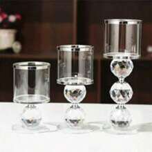 SHEIN Basic living Crystal Candle Holder - Polished Romance Themed Tabletop Decor For Dinners, Anniversaries, Birthdays & Holiday Celebrations - Luxurious American Style Candlelight Centerpieces For Home & Table, Room Decor, Gifts Graduation - Multicolor - View 19