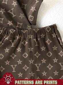 INAWLY Women's Graphic T-Shirt And Khaki Pants Back To School Outfit