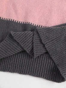 SHEIN Versatile Casual Loose Fit Crew Neck Long Sleeve Pullover Maternity Sweater - Multicolor - View 6