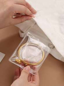 20pcs Clear Jewelry Storage Bag, Gift For Valentine's Day - Clear - View 3