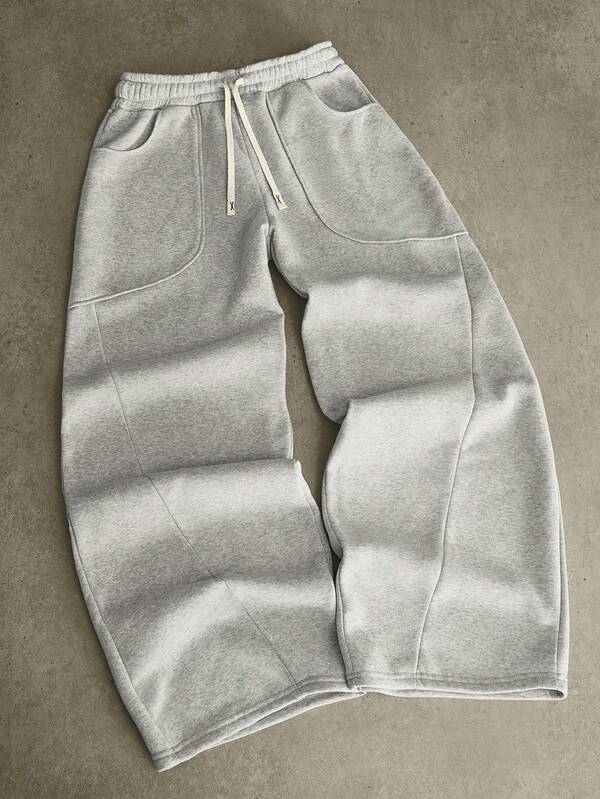 Manfinity EMRG Men's Street-Style Popular INS Matching Casual Everyday Wear, Boyfriend/Husband Gift, Anniversary Gift, Fashionable Street-Style Curved Knife Sweatpants