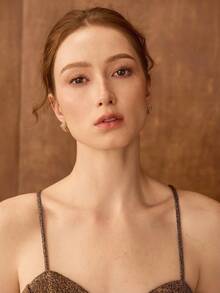 MOTF PREMIUM 18K镀金装饰简约环形耳环 - 金黃色 - 查看 3