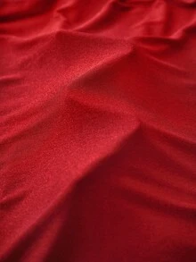 Aalyst Damen glänzendes, elastisches Kleid mit V-Ausschnitt, ärmellos, geraffter Taille und Metallic-Ketten-Gürtel, elegantes, vintage französischer Street-Style Maxikleid, geeignet für Weihnachten, Halloween, Thanksgiving, Nachmittagstee-Party, Herbst/Winter - Bordeaux - Übersicht 7