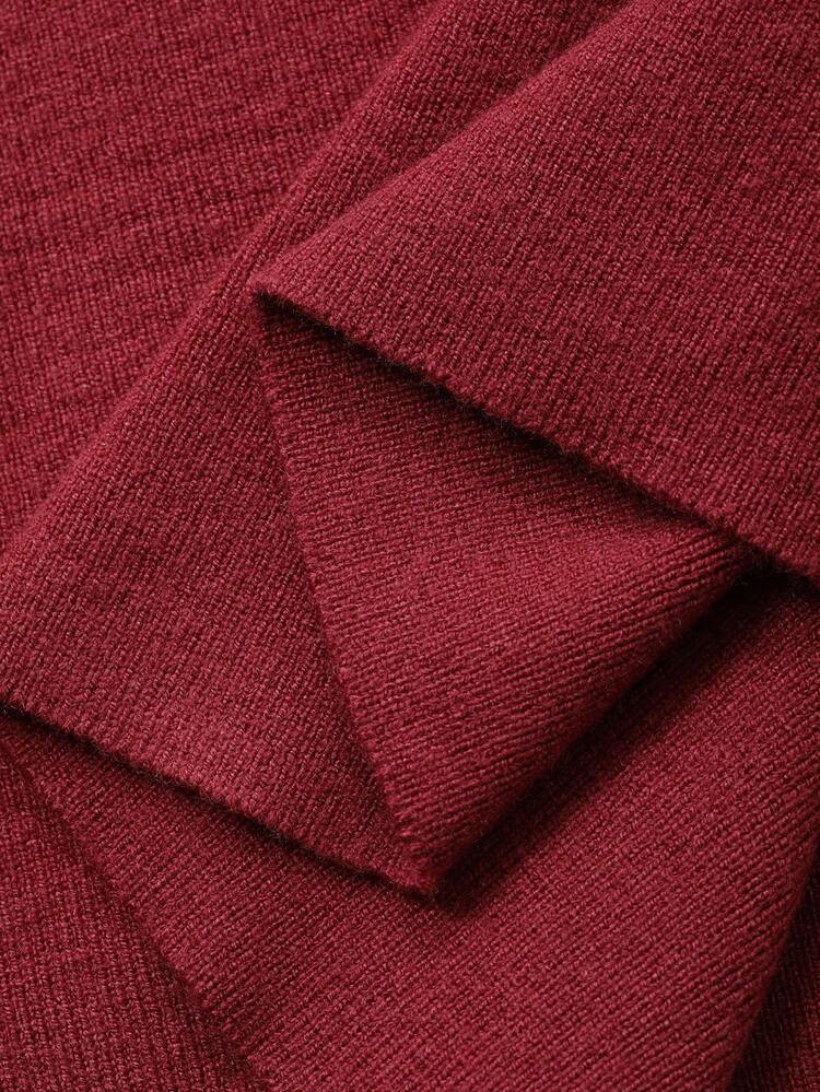 French Off Shoulder High-Quality Fitted Long Sleeve Knit Dress With Bow Decor, Autumn/Winter Sweater Dress