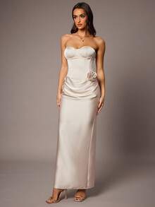 Silquee Váy xòe xếp ly thanh lịch dành cho nữ, được trang trí bằng hoa 3D, phù hợp cho các bữa tiệc, đám cưới và các dịp khác. Váy satin màu mơ, váy corset màu mơ, váy trắng trễ vai và váy cưới đơn giản nhưng thanh lịch phù hợp cho nhiều dịp khác nhau như ngày lễ, đám cưới, sinh nhật và lễ tốt nghiệp. Chúng cũng có thể được mặc như váy bodycon, váy thu dành cho nữ, trang phục Giáng sinh, trang phục Halloween, trang phục đêm hẹn hò, trang phục khách dự tiệc cưới, v.v. Váy dự tiệc cưới thanh lịch. - trắng - Xem 7