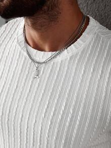 SLATEMANN Men Solid Color Short Sleeve Plain Casual T-Shirt, For Husband - White - View 7