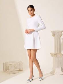 CUCCOO CHICEST 女士优雅尖头高跟鞋，心形水钻装饰，适合通勤、浪漫约会、职场、情人节和正式场合 - 白色 - 查看 9