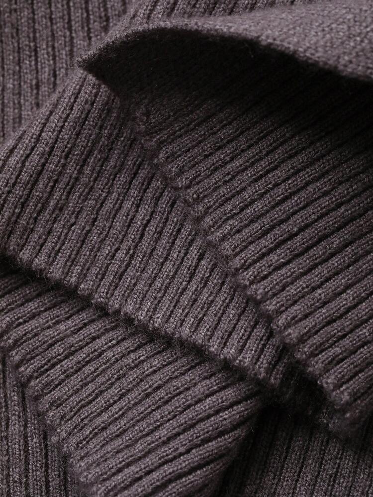 French Style Waist Cinched Mid-Length Bodycon Dress, Paired With Tight Knit Sweater Dress For Women, Autumn/Winter